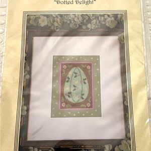DOTTED DELIGHT Punch Needle Embroidery Pattern Floral Easter Egg Vintage New